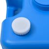 vidaXL Vandens bakas su ratukais stovyklavimui, mėlynos spalvos, 25l