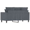 vidaXL Dvivietė sofa, tamsiai pilkos spalvos, 120cm, aksomas