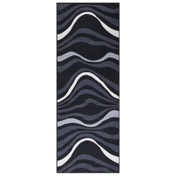 vidaXL Kilimas-takelis, juodos spalvos, 80x250cm