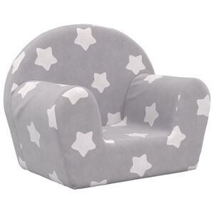 vidaXL Vaiki&scaron;ka sofa, &scaron;viesiai pilka, mink&scaron;tas pliu&scaron;as, su žvaigždėmis