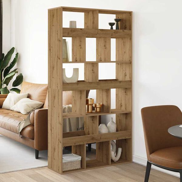 vidaXL Knygų spinta, artisano ąžuolo, 100x33x187,5cm, apdirbta mediena