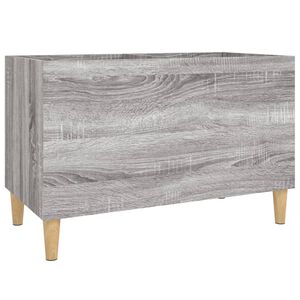 vidaXL Vinilinių plok&scaron;telių spintelė, pilka, 74,5x38x48cm, mediena