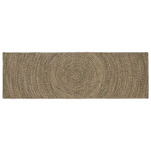 vidaXL Kilimas Natūrali ir juoda 80 x 200 cm Džiutas