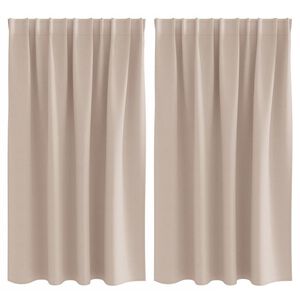 vidaXL Užuolaidos su žiedais, blokuojančios &scaron;viesą 2 pcs Taupe
