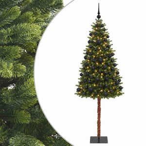 vidaXL Dirbtinė Kalėdų eglutė su burbulais 180 cm 300 LED &Scaron;ilta balta