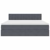 vidaXL Lova su daiktų laikymo vieta ir LED Tamsiai pilka 180 x 200 cm