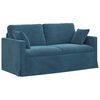 vidaXL Sofa 2 pcs Mėlyna 158 x 78 x 80 cm Aksomas