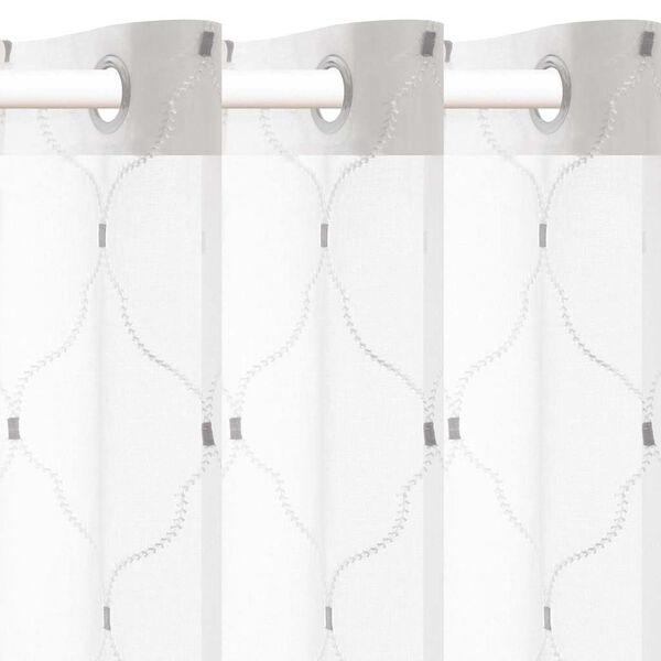 vidaXL Užuolaidos 2 pcs Balta 140 x 245 cm Poliesteris