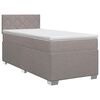 vidaXL Spyruoklinė lova su čiužiniu Taupe 90 x 200 cm Audinys