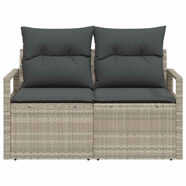 vidaXL Sodo sofa su pagalve su saugykla 120 x 62 x 69 cm poliratanas
