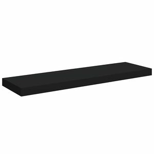 vidaXL Pakabinama sieninė lentyna, juodos spalvos, 80x23,5x3,8cm, MDF