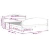vidaXL Lovos rėmas su 2 stalčiais, baltas, 160x200cm, pu&scaron;ies masyvas