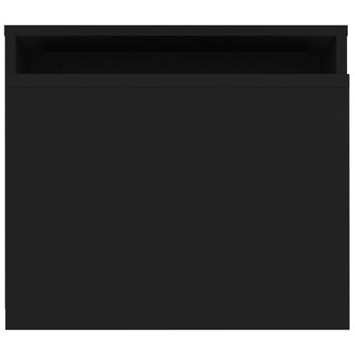 vidaXL Kavos staliukų komplektas, juodas, 100x48x40cm, MDP
