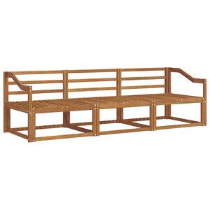 vidaXL Lauko sofos komplektas 3 pcs Natūrali Kietos akacijos mediena