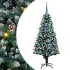 vidaXL Dirbtinė Kalėdų eglutė Žalia 150 cm PVC, plienas ir plastikas