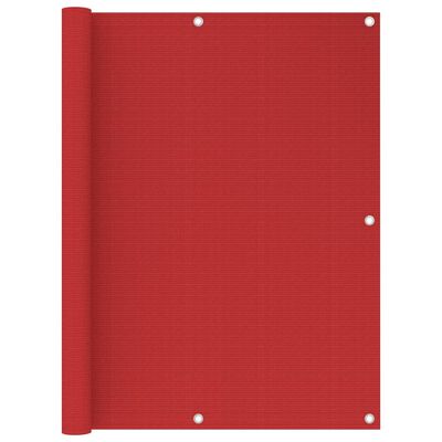 vidaXL Balkono pertvara, raudonos spalvos, 120x400cm, HDPE