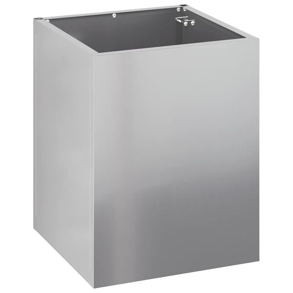 vidaXL Sodo vazonas Sidabro Galvanizuotas plienas