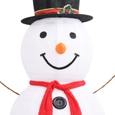 vidaXL Kalėdų dekoracija sniego senis, 180cm, prabangus audinys, LED