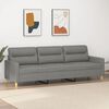 vidaXL Trivietė sofa, tamsiai pilkos spalvos, 210cm, audinys
