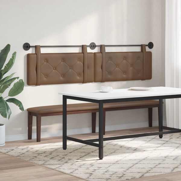 vidaXL Kabantysis galvūgalis Kapučino 210 x 55 x 5 cm Dirbtinė oda