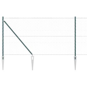 vidaXL Hexagonal Fence with Post 50 x 1,2 m PVC dengtas plienas Žalia