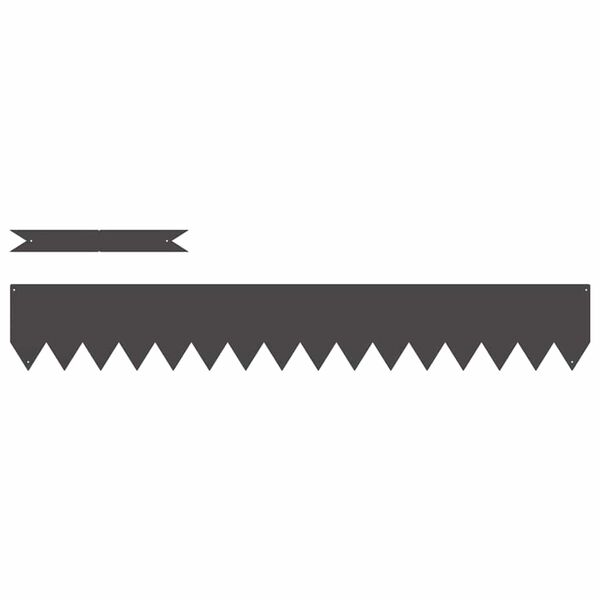 vidaXL Vejo kraštas 10 pcs Juoda 100 x 0.05 x 20 cm