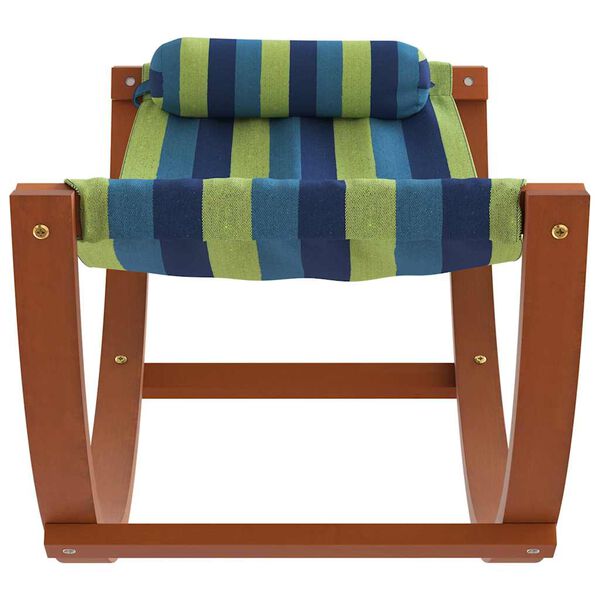 vidaXL Vaiki&scaron;kas supamas hamakas, mėlynos ir žalios spalvos, audinys