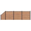vidaXL Tvoros rinkinys 4 vnt. 619 x 186 cm WPC ir aliuminis Ruda