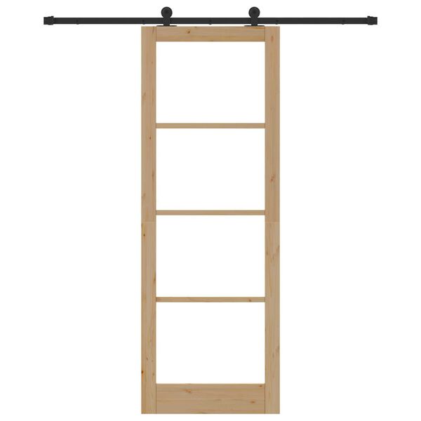 vidaXL Slankios durys ORKDAL Natūrali ir juoda 83 x 232 cm