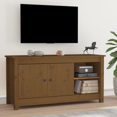 vidaXL Televizoriaus spintelė, medaus ruda, 103x36,5x52cm, pušis