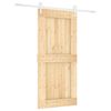 vidaXL Slankios durys Natūrali ir Balta 95 x 210 cm