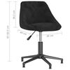 vidaXL Pasukamos valgomojo kėdės, 2vnt., juodos spalvos, aksomas