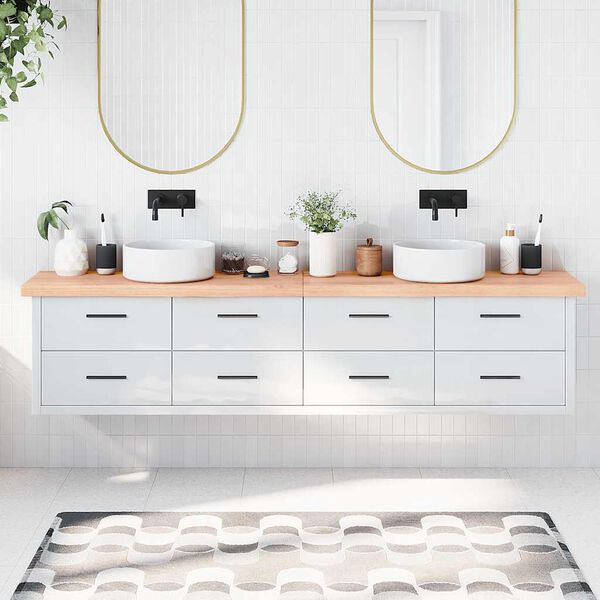 vidaXL Vonios stalvir&scaron;is, &scaron;viesiai rudas, 220x40x(2&ndash;6)cm, mediena