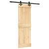 vidaXL Slankios durys 70 x 210 cm Natūrali ir juoda