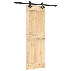 vidaXL Slankios durys 70 x 210 cm Natūrali ir juoda