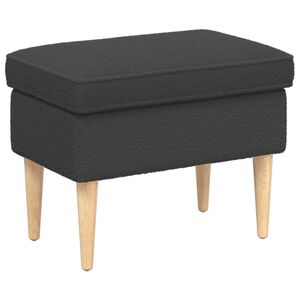 vidaXL Pėdų staliukas Tamsiai pilka 55 x 35 x 41 cm Boucl&eacute;