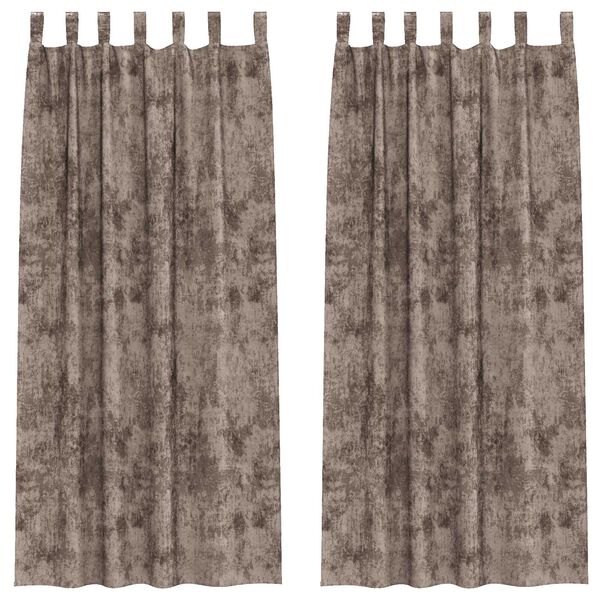 vidaXL Aksominio tipo užuolaidos 2 pcs Kapučino 260 x 140 cm Aksomas