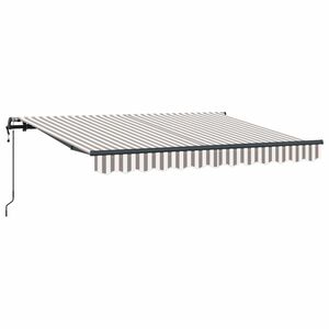 vidaXL I&scaron;traukiama markizė &Scaron;viesiai pilka ir balta. 400 &times; 350 cm