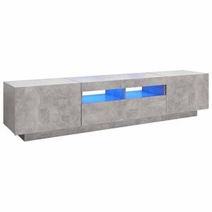 vidaXL Televizoriaus spintelė su LED, betono pilka, 180x35x40cm