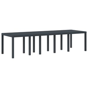 vidaXL Sodo stalas Antracitas 300 x 100 x 73 cm poliratanas