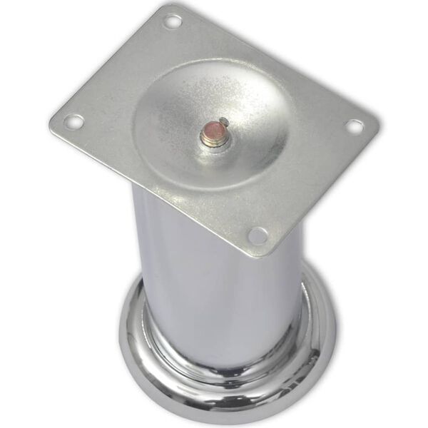 vidaXL Apvalios sofos kojelės, 8 vnt., chromas, 120 mm (2x242158)