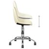 vidaXL Valgomojo kėdės, 6 vnt., kreminės spalvos, audinys, pasukamos