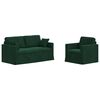 vidaXL Sofa 2 pcs Tamsiai žalia 158 x 78 x 80 cm Aksomas