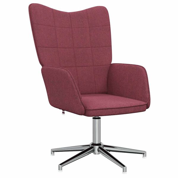 vidaXL Poilsio kėdė, raudonojo vyno spalvos, audinys