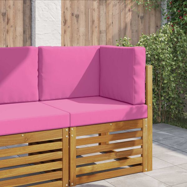 vidaXL Lauko sofa pagalvėlė 3 pcs Rožinė Poliesteris