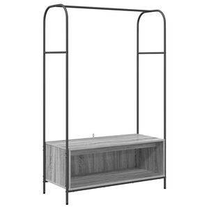 vidaXL Drabužių stovas Pilka 100 x 44 x 160 cm Apdirbta mediena