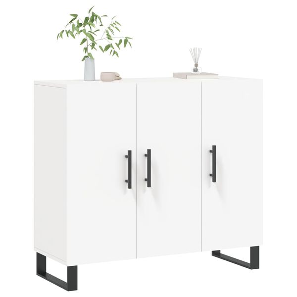 vidaXL &Scaron;oninė spintelė, baltos spalvos, 90x34x80cm, apdirbta mediena