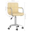 vidaXL Pasukamos valgomojo kėdės, 2vnt., kreminės, dirbtinė oda