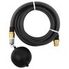 vidaXL Siurbimo žarna su žalvarinėmis jungtimis, juoda, 1,1", 20m, PVC