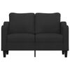 vidaXL Dvivietė sofa, juodos spalvos, 120cm, audinys